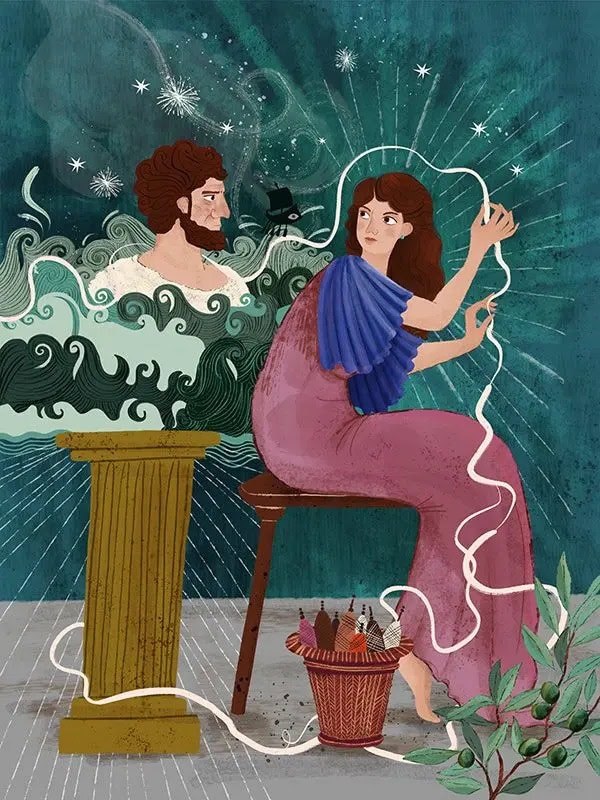 Tegendraads poster over tentoonstelling Penelope in het Rijksmuseum van Oudheden