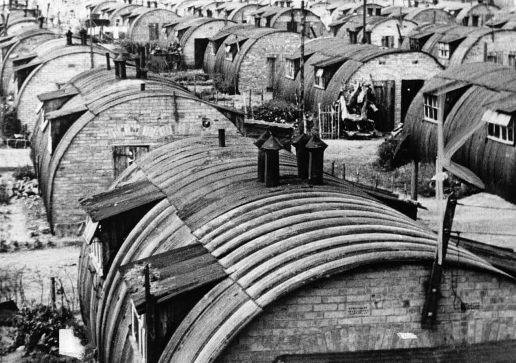 Vluchtelingenkamp in de buurt van Neumünster in West-Duitsland, 1949.