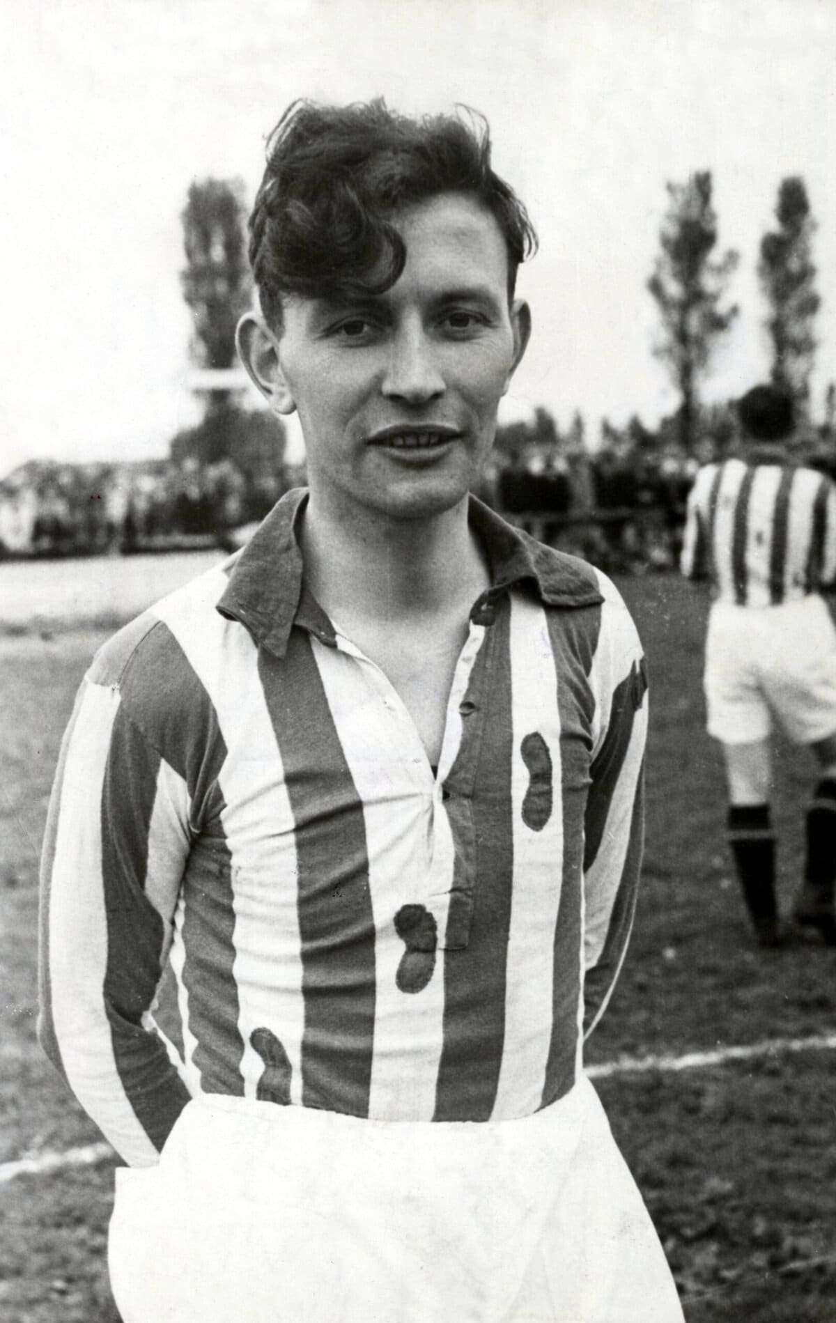Voetballer Abe Lenstra, jaren veertig.
