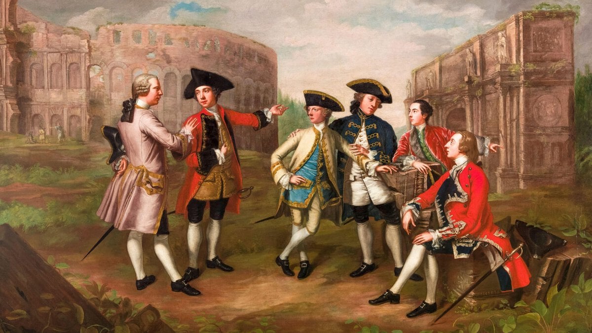 Britse heren in Rome. Door Katharine Read, circa 1750.