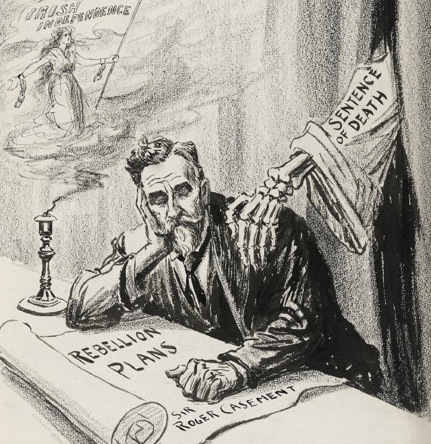 ‘De vervagende droom, of het ruwe ontwaken’, cartoon door Lute Pease, 1916.