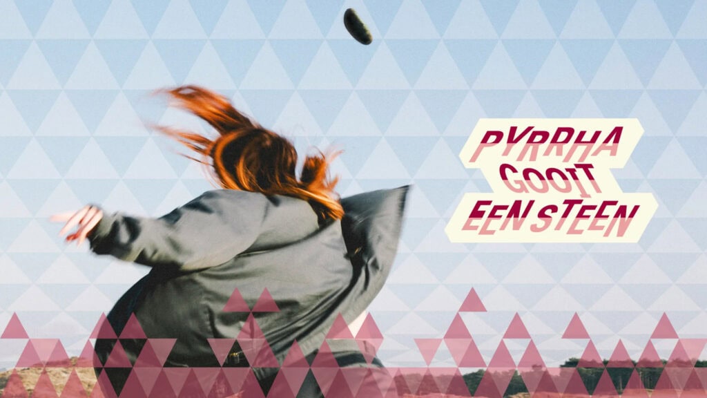 PYrrha gooit een steen