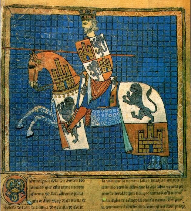 Dertiende-eeuwse afbeelding van Alfonso X.