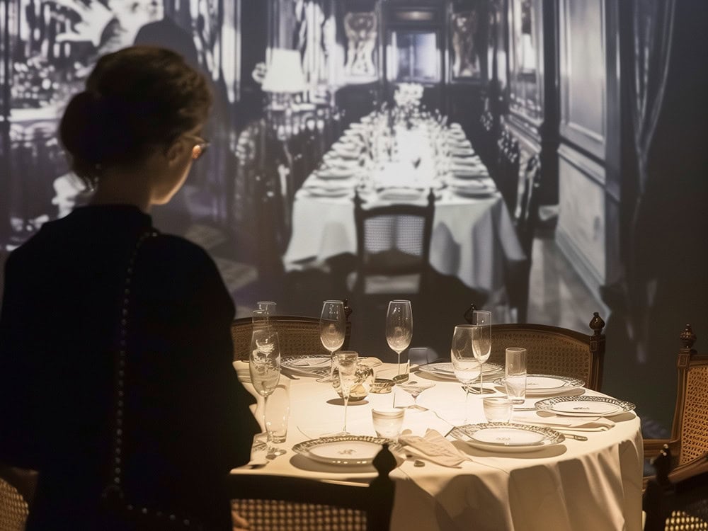 Bezoekers kunnen door de dinerzaal van de Titanic lopen.