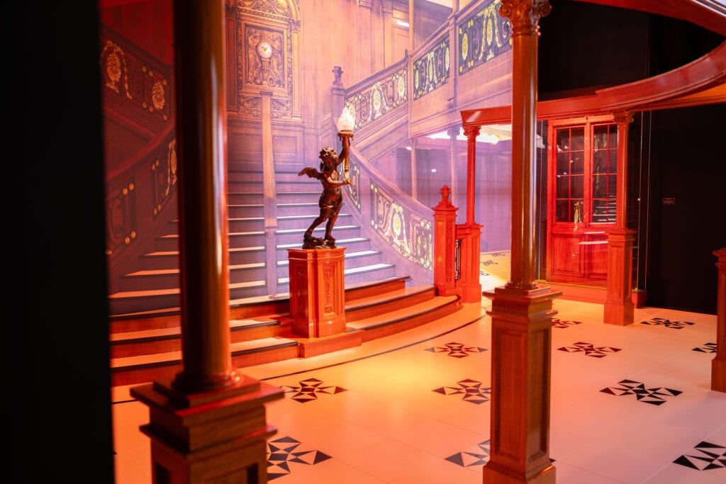 Het trappenhuis bij de Titanic voorstelling