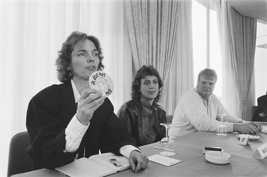 Actie van de Rode Draad voor condoomgebruik in 1987