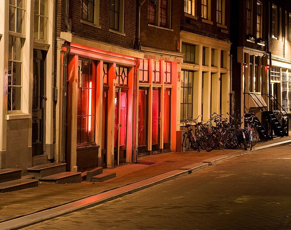 Twee bordelen op de Wallen in Amsterdam.