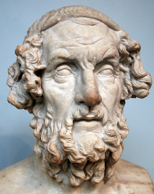Buste van Homerus in het British Museum