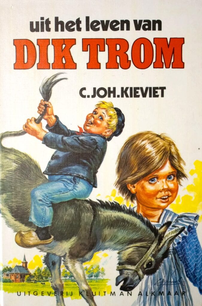 Omslag van een boek uit de populaire Dik Trom-serie.