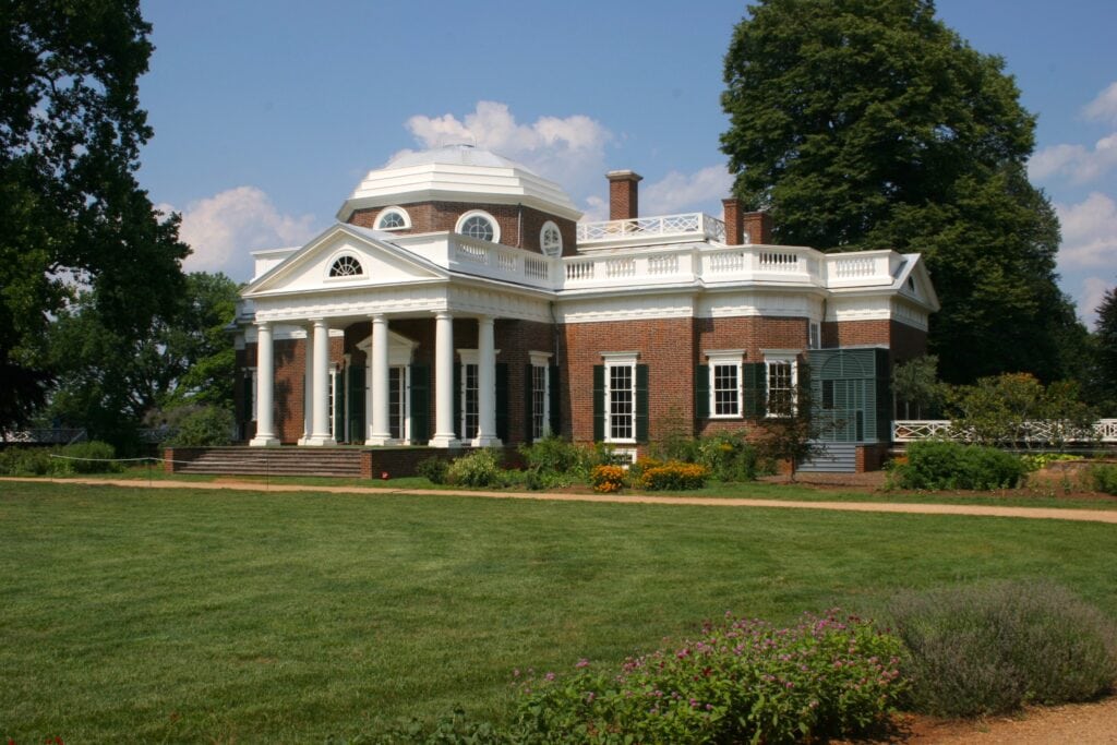 Jeffersons landgoed Monticello in Virginia.