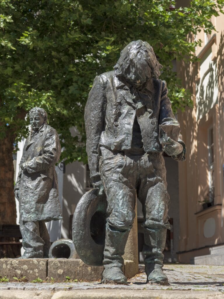 Kaspar Hauser-monument in het Duitse Ansbach.