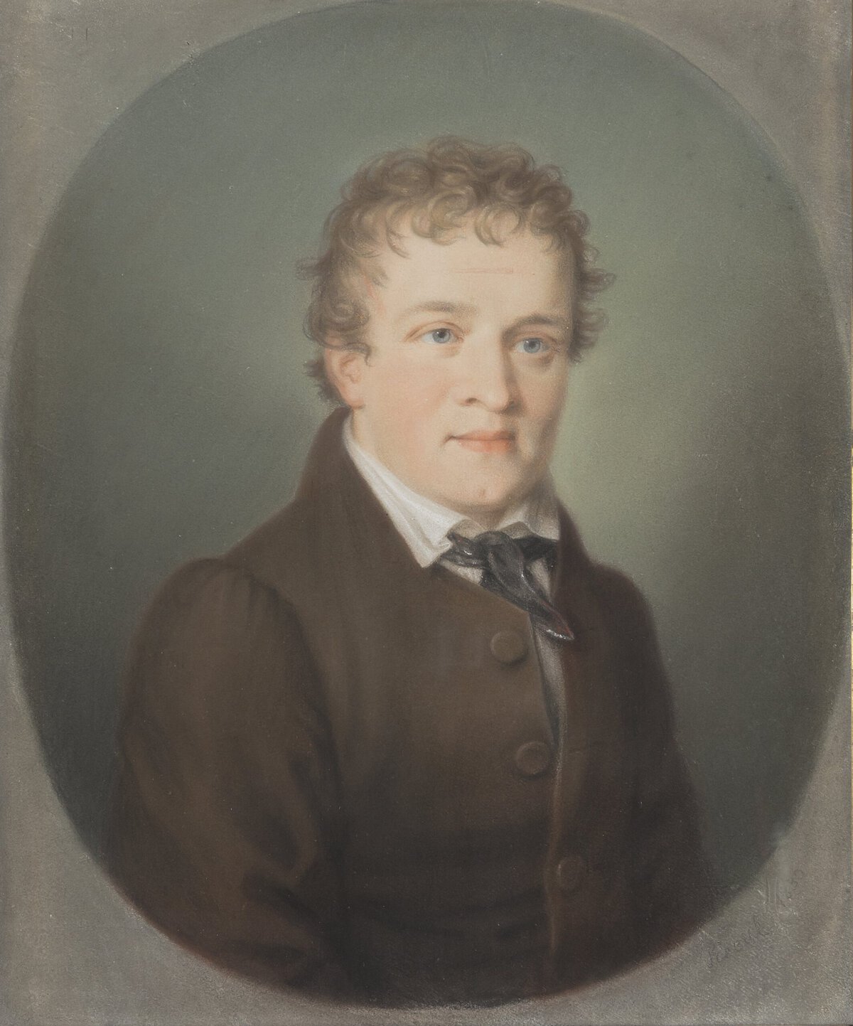Kaspar Hauser in juni 1830. Het litteken op zijn voorhoofd door een aanslag in 1829 is te zien. Schilderij door Johann Lorenz Kreul.