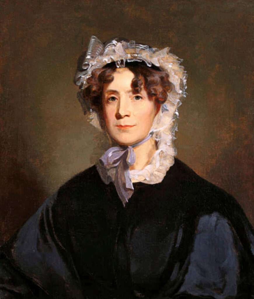Martha Jefferson Randolph, de oudste dochter van Thomas Jefferson, fungeert tijdens zijn presidentschap als First Lady. Portret door Thomas Sully, circa 1805.