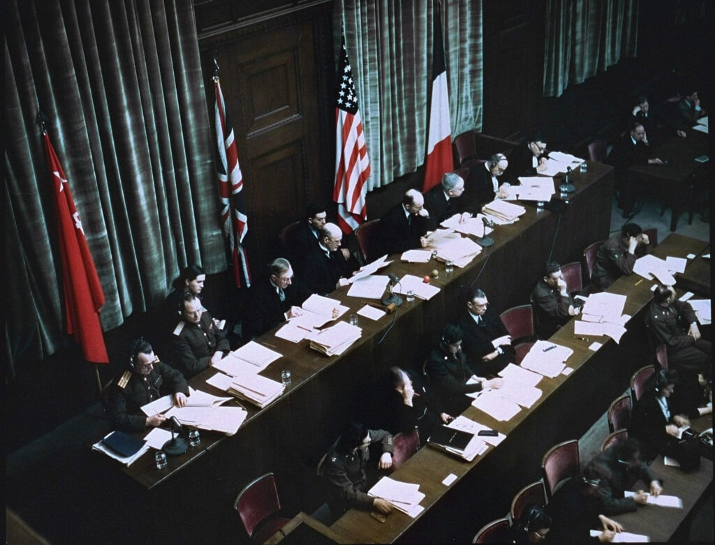 De rechters in Neurenberg, 1945.
