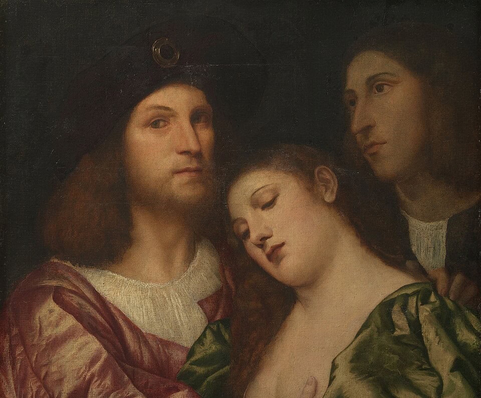 De geliefden door Titiaan