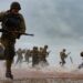 Soldaten bestormen het strand van Normandië in Pressure.