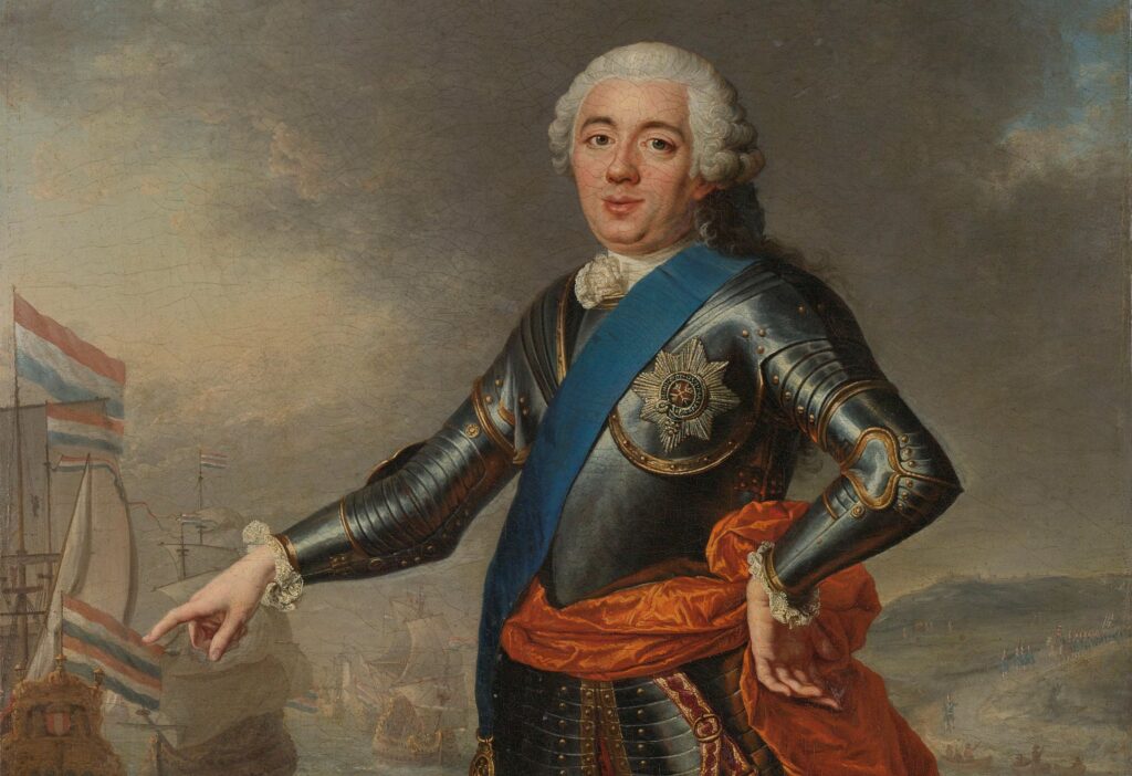 Portret van Willem IV, door Jacques-André-Joseph Aved, 1751.