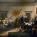 Founding Fathers tekenen de Declaration of Independence