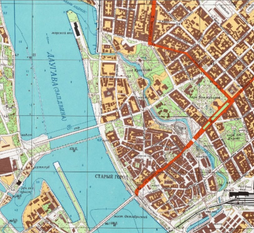 Militaire kaart van Riga