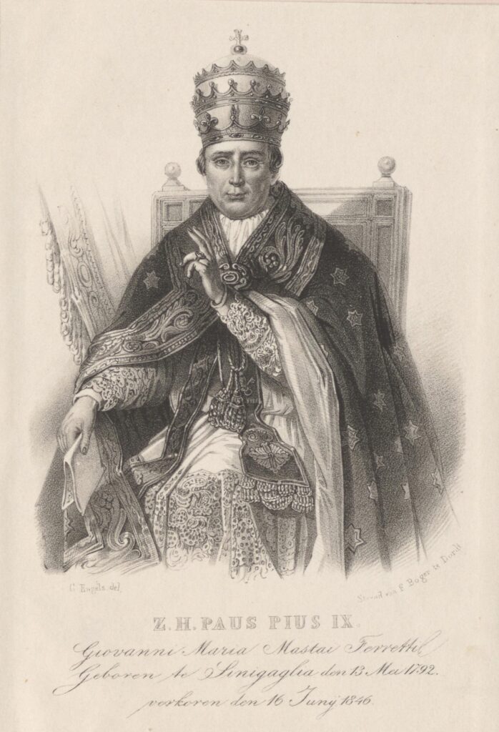 Paus Pius IX. Prent, 1846-1899. Rijksmuseum Amsterdam.