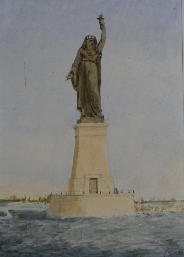 Bartholdi’s ontwerp voor het standbeeld in Egypte