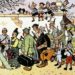 ‘Het vertrek van de moffen uit Colmar’. Illustratie door Hansi (JeanJacques Waltz) uit het prentenboek L’Alsace heureuse, 1919.